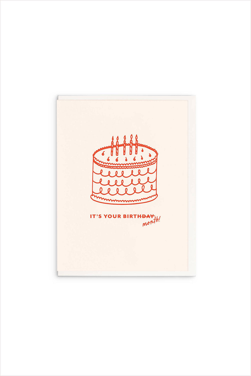 Birth Month Letterpress Card