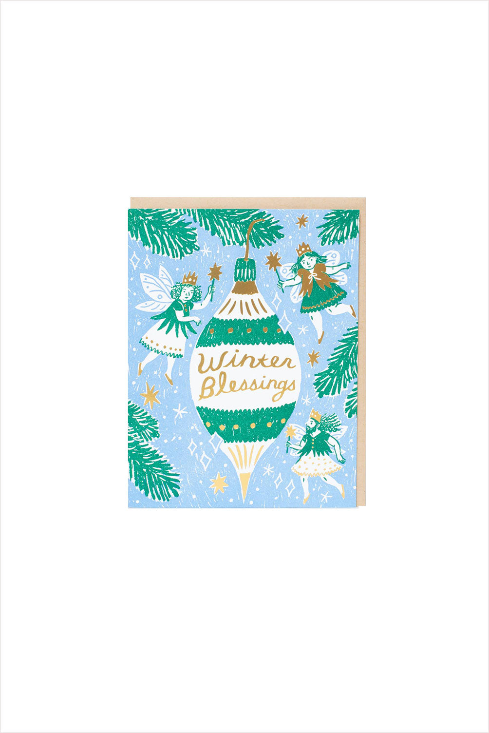 Winter Blessings Fairies Card