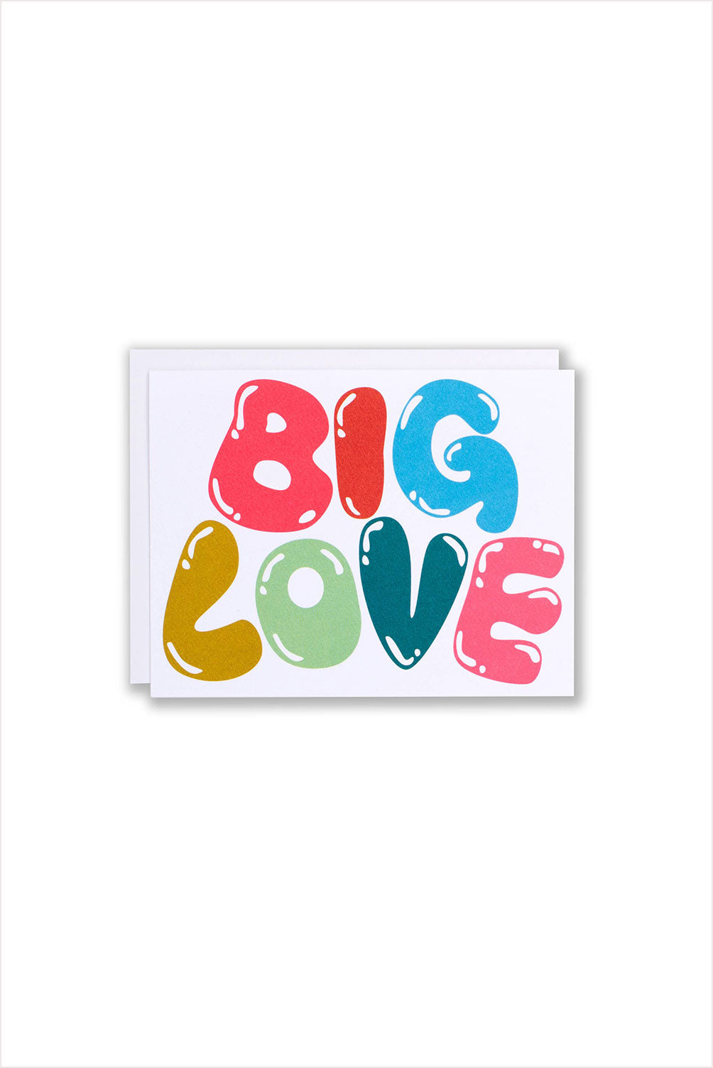 Multi-Coloured Big Bubble Love Note Card