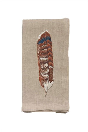 Red Tail Hawk Feather Dinner Napkin