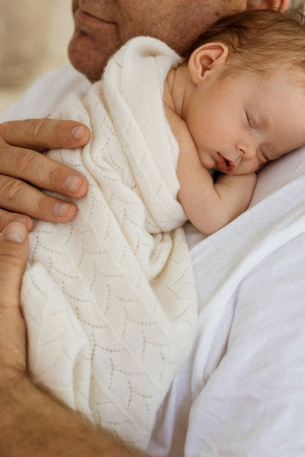 Vintage Cashmere Baby Blanket Leaf