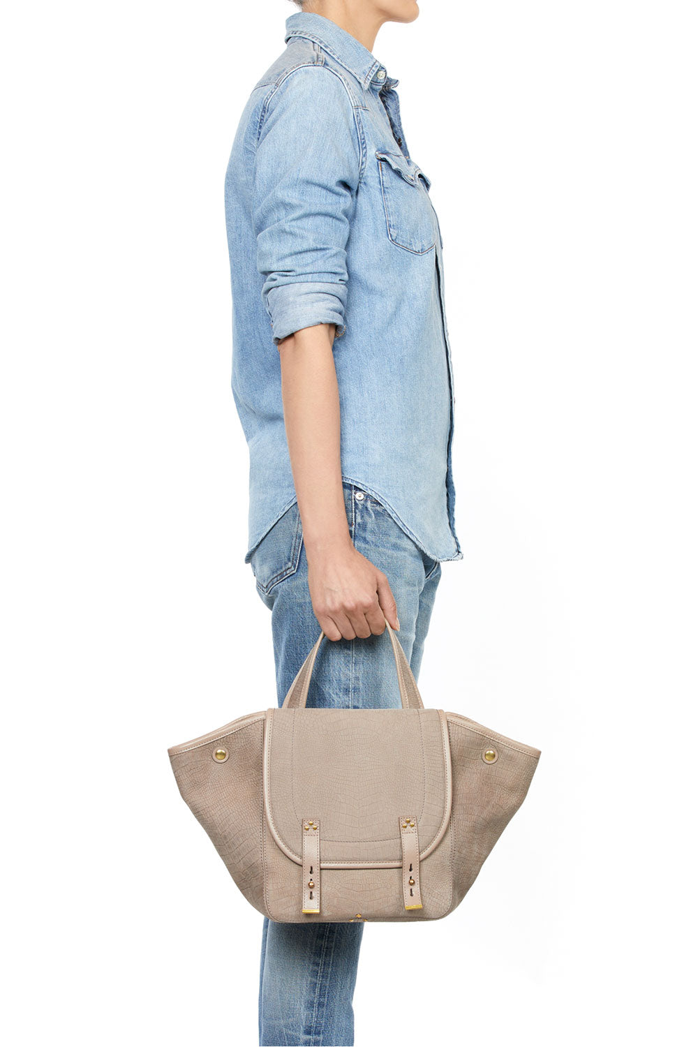 Jerome Dreyfuss Stan Panier M Imprime Croco Stone