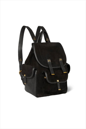 Jerome Dreyfuss Stan Sac A Dos Noir Split Suede