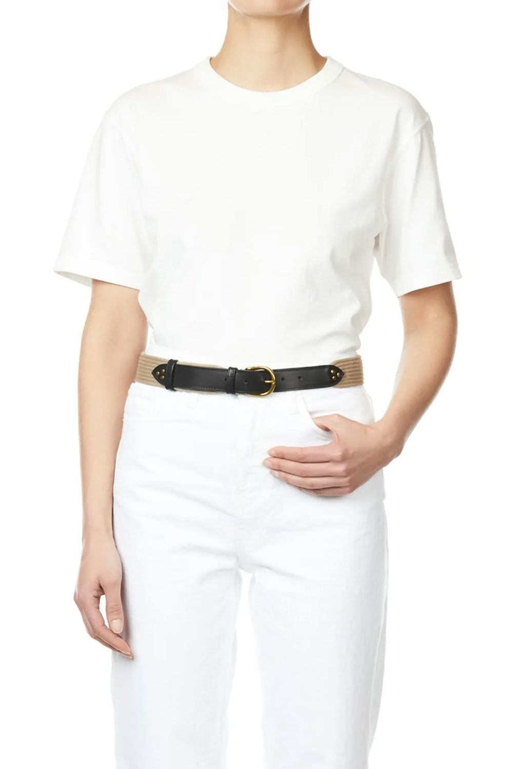 Jerome Dreyfuss Ceinture Sangle Belt Naturelle &amp; Black
