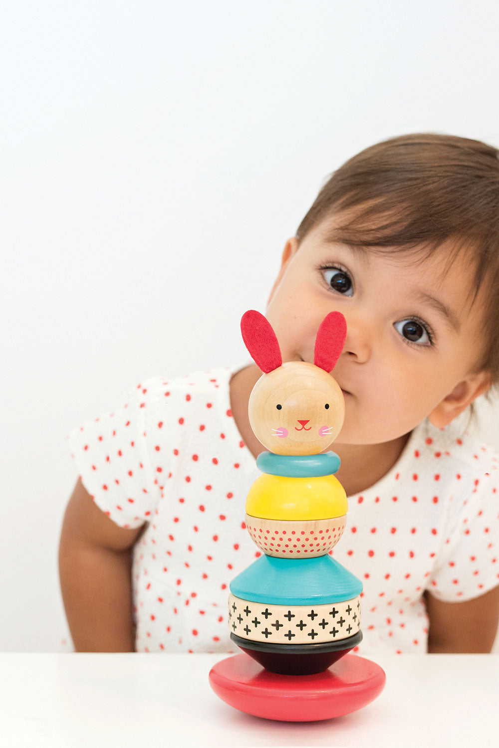 Wooden Rabbit Stacker Toy