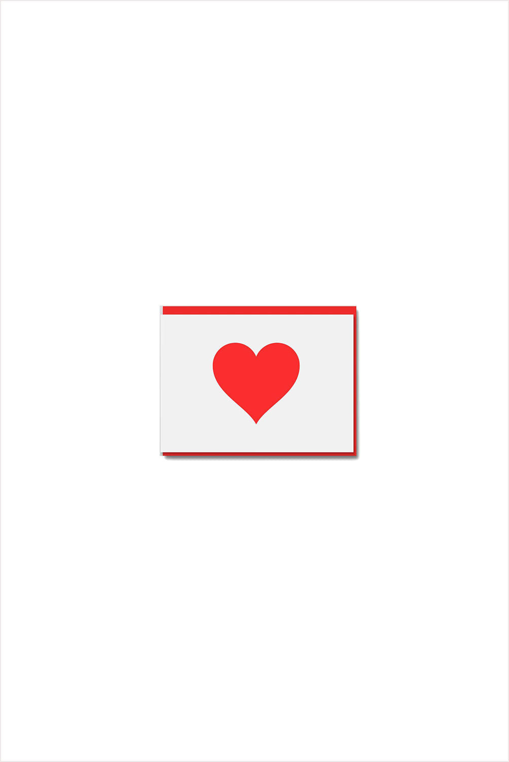Mini Red Heart Greeting Card
