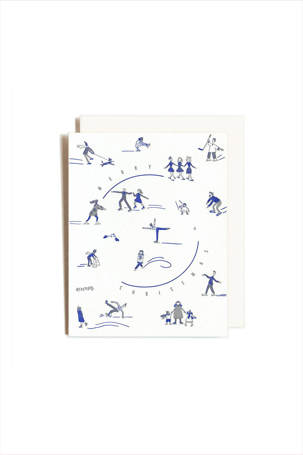 Silver Skating Christmas Card