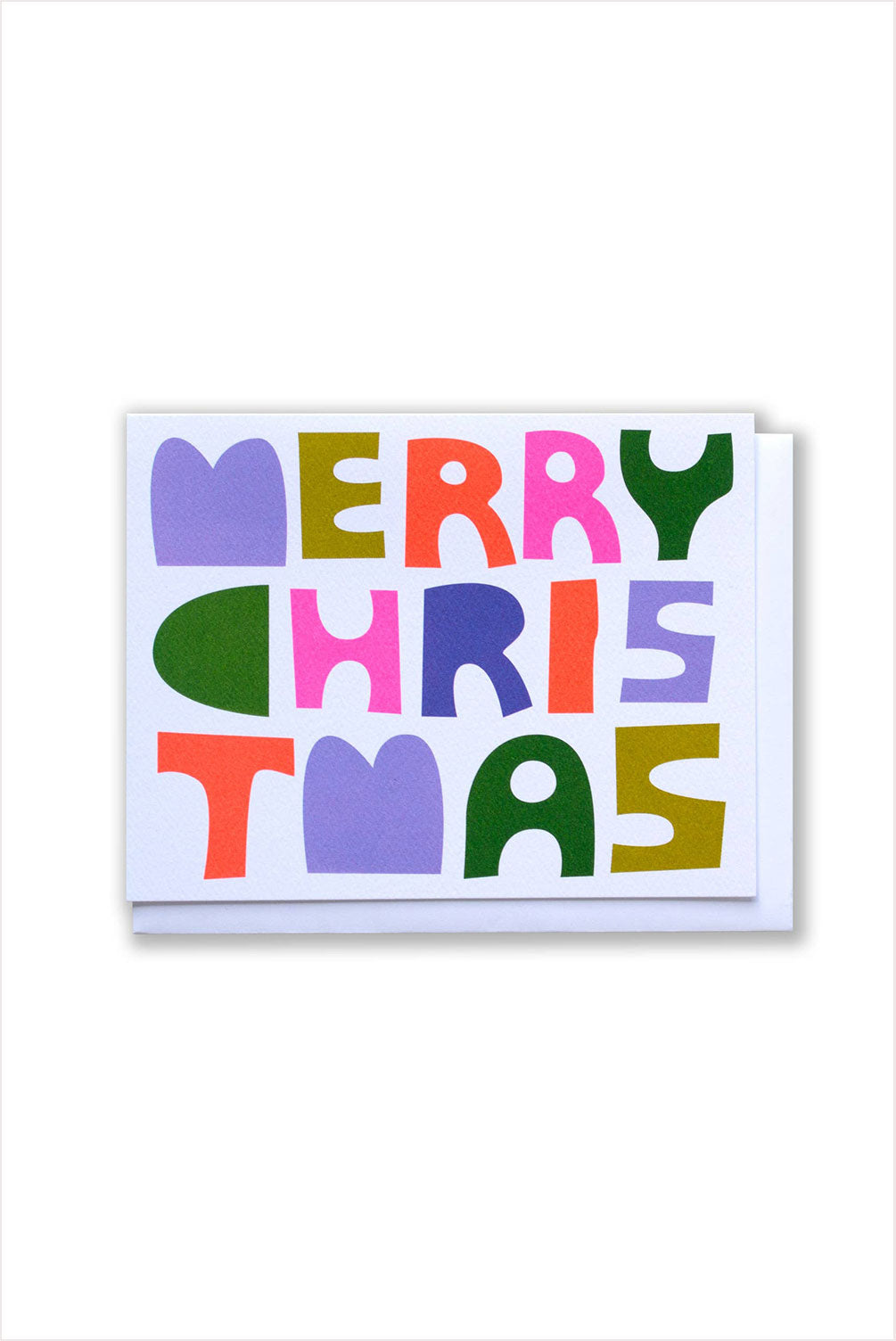 Block Letter Christmas Card