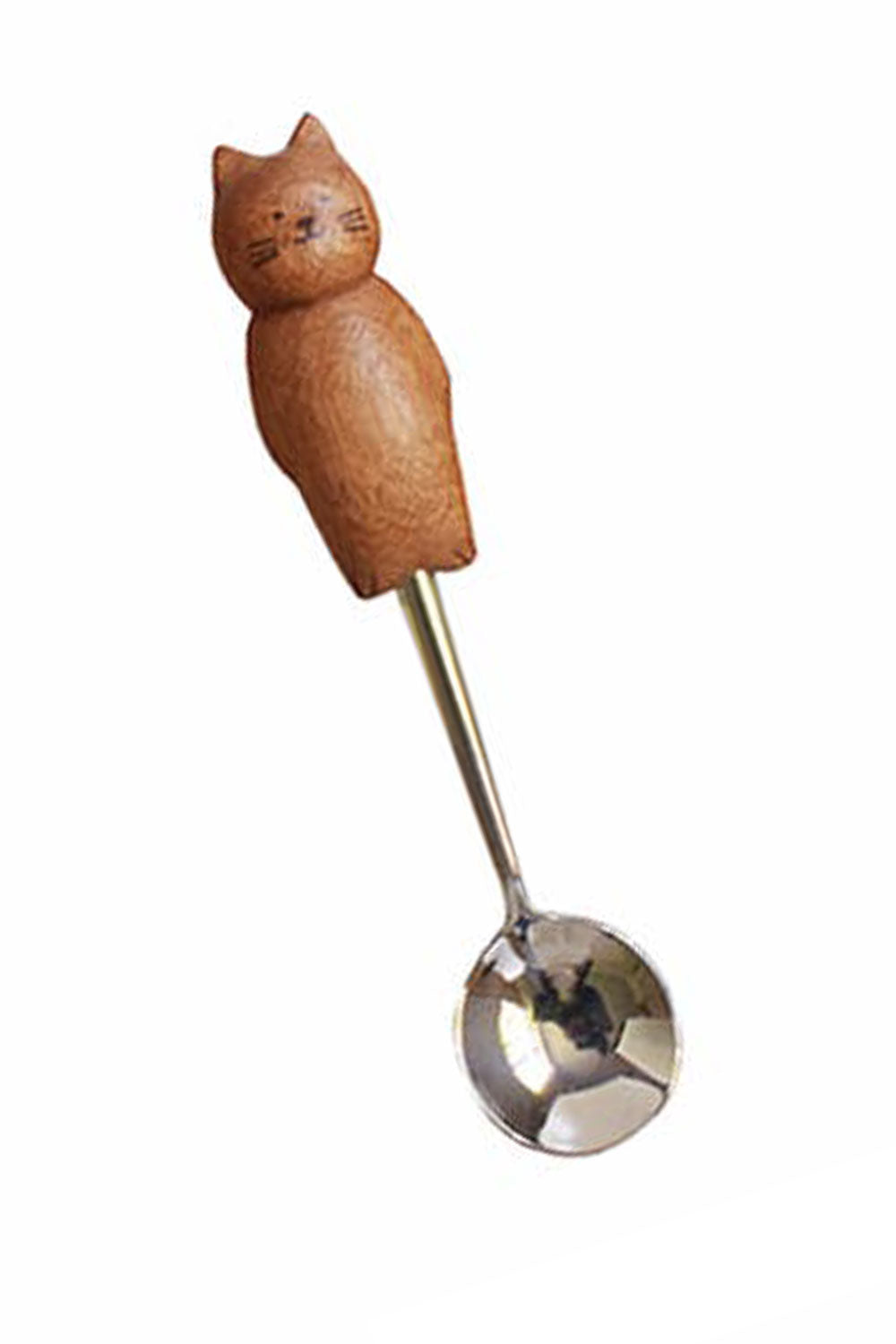 Hand-Carved Kitten Spoon