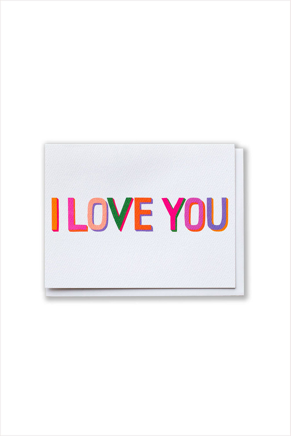 Neon Brights I Love You Card