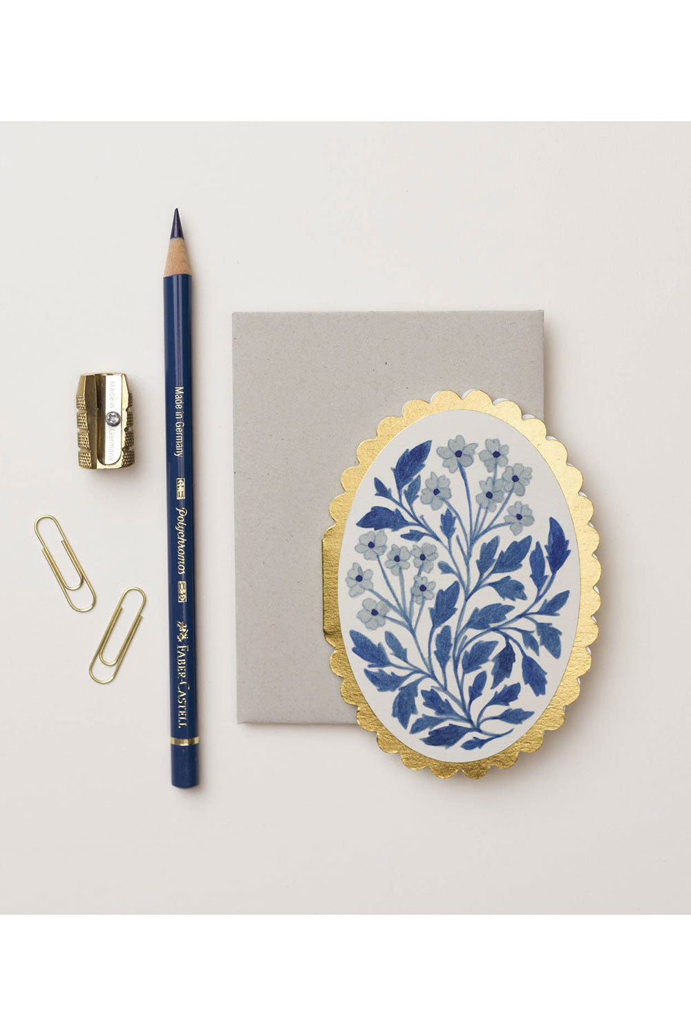 Blue Flora Mini Card