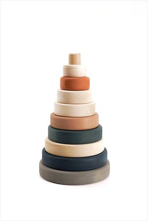 Wooden Ring Stacker Toy Earth