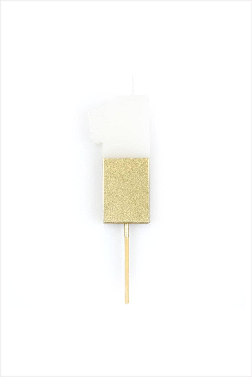 Gold Dipped Number 1 Candle