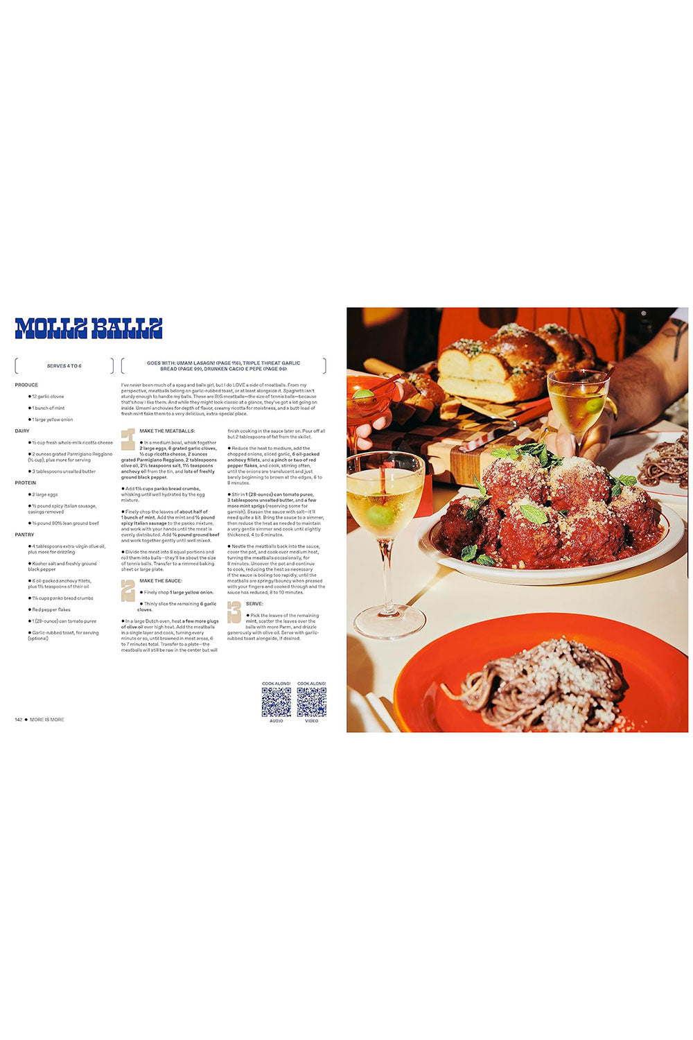 More Is More: Get Loose in the Kitchen: A Cookbook