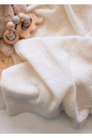 Vintage Cashmere Baby Blanket Leaf