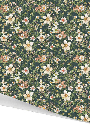 Anenome Floral in Lake Blue Gift Wrap