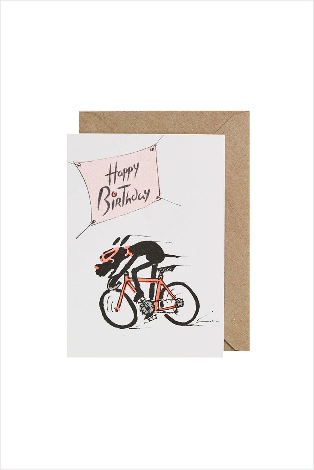 Cycling Dog Birthday Card