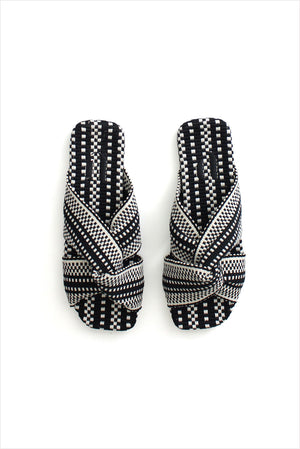 Mika Sandal Ivory-Black