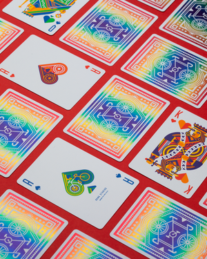 Rainbow Wheels Playing Cards