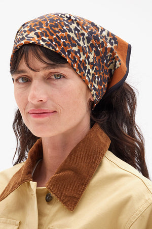 Clare V. Double Jag Bandana Caramel Multi