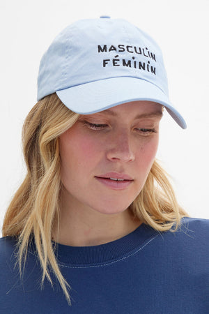 Clare V Masculin Feminin Baseball Hat Baby Blue