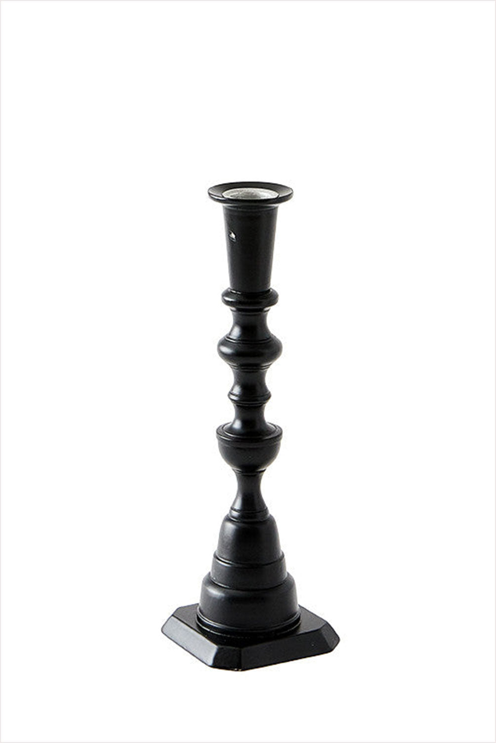 Georgian Black Lacquered Candlestick No.4