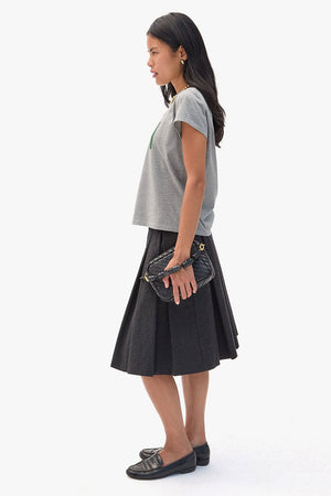 Clare V. Oui Classic Tee Grey Melange