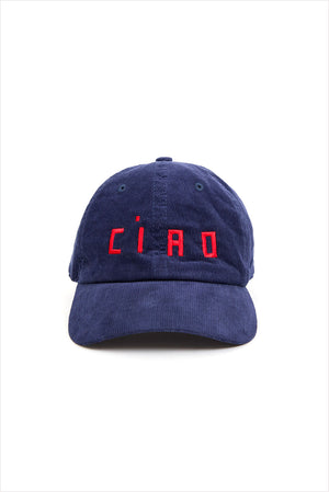 Clare V Ciao Corduroy Baseball Hat Navy