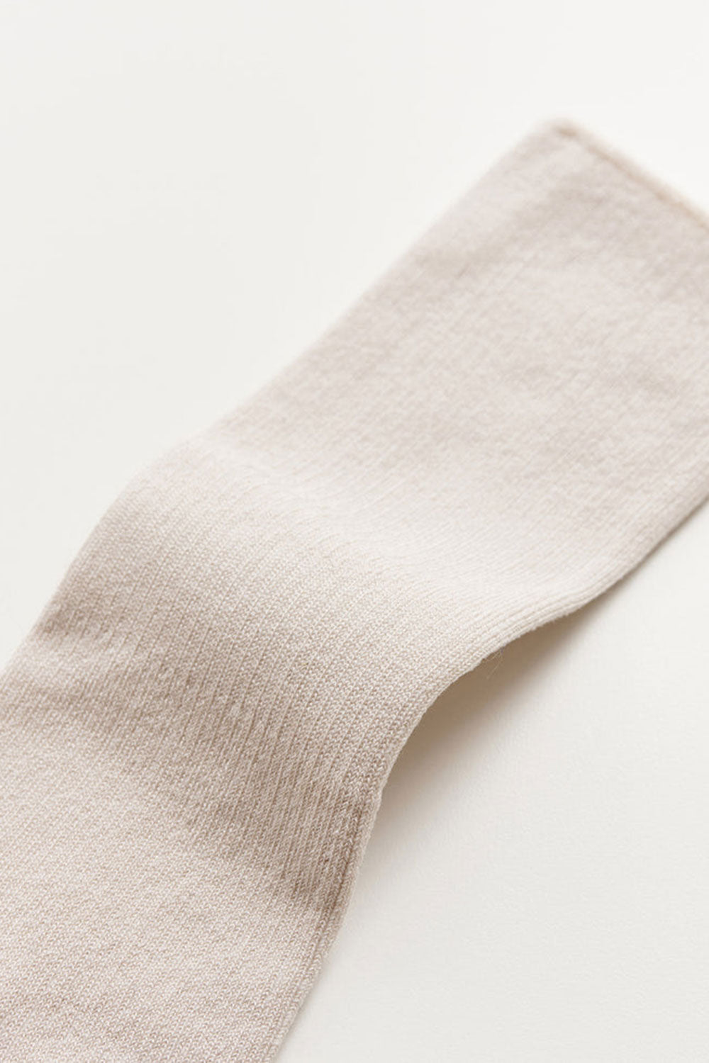 AIAYU Cotton Rib Socks Milk