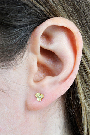 Blossom Studs with White Diamonds