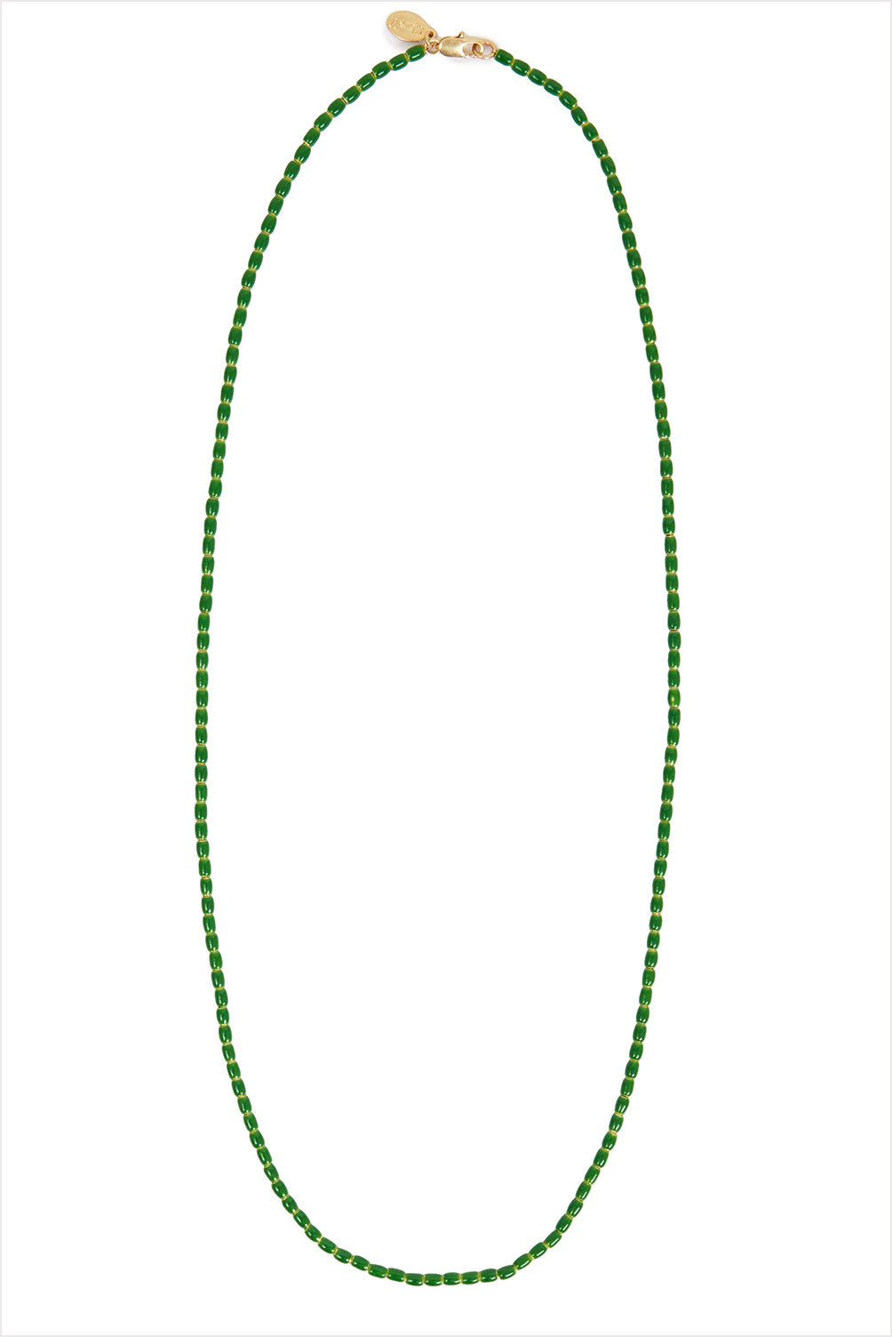 Clare V Enamel Barrel Chain Necklace
