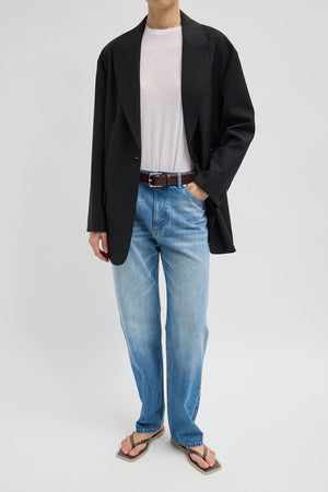 Tibi Tropical Wool Liam Blazer Black