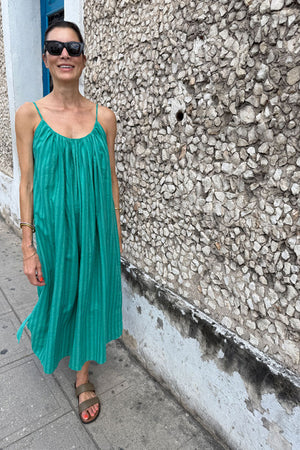 Two New York Shoulder Tie Dress  Green Spearmint