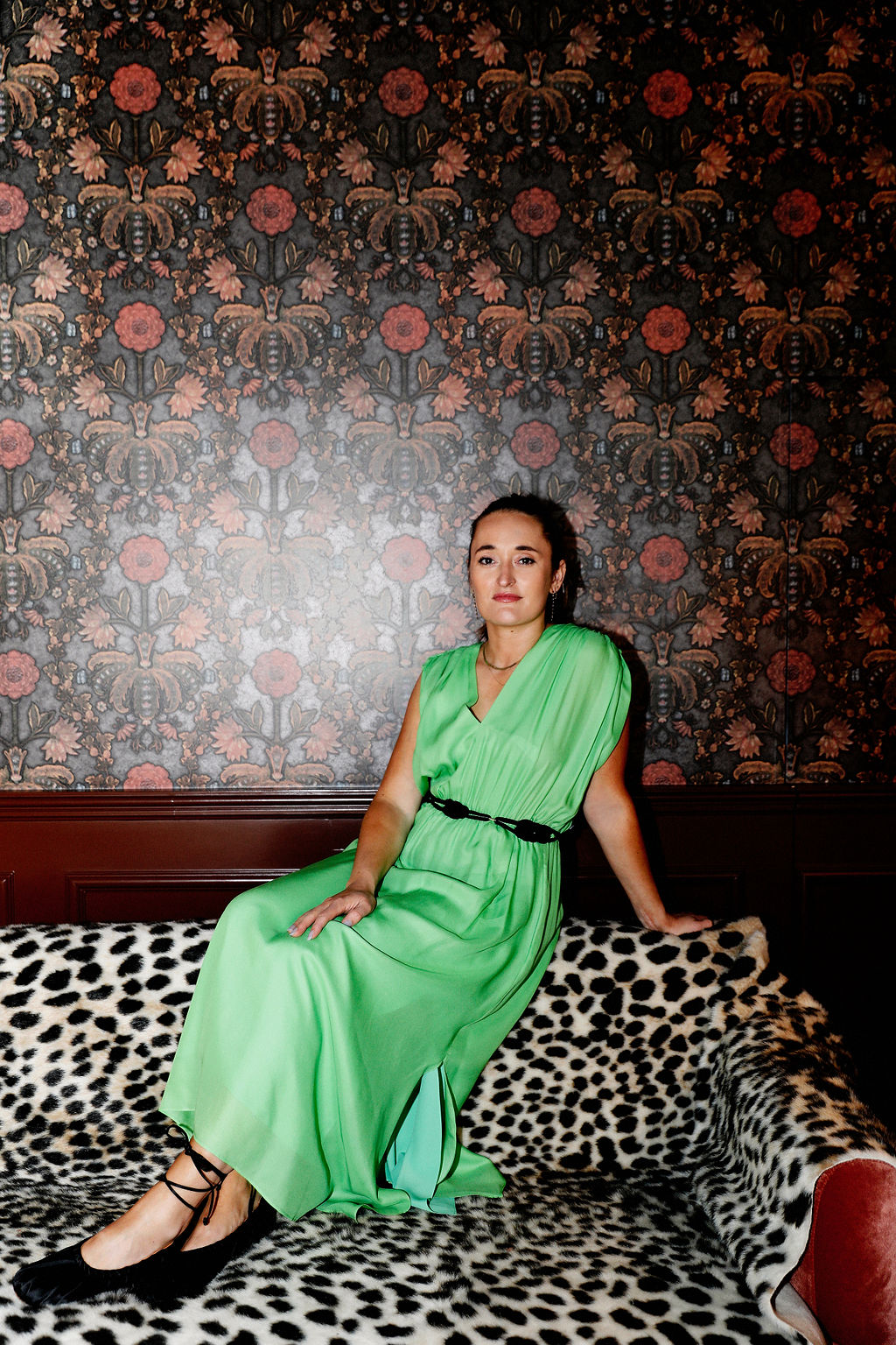 forte_forte Hand Braided Stretch Silk Satin Belt Nero