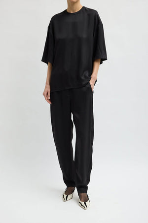 Tibi Eco Viscose Easy T-shirt Black