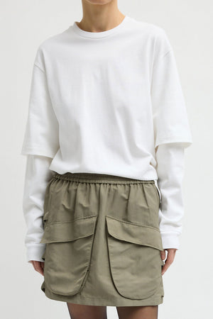Tibi Perfect Double Layer T-shirt White