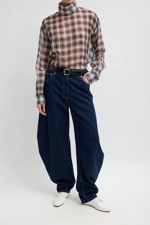 Tibi Aleda Tencel Cotton Jean Indigo
