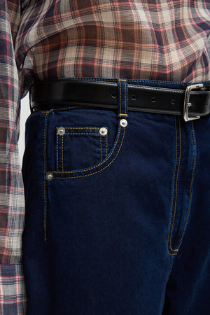 Tibi Aleda Tencel Cotton Jean Indigo