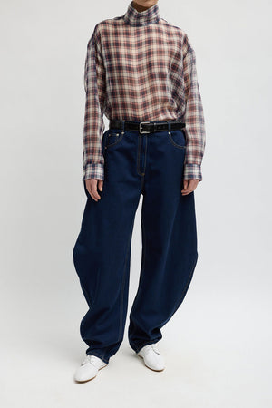 Tibi Aleda Tencel Cotton Jean Indigo