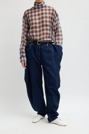 Tibi Aleda Tencel Cotton Jean Indigo