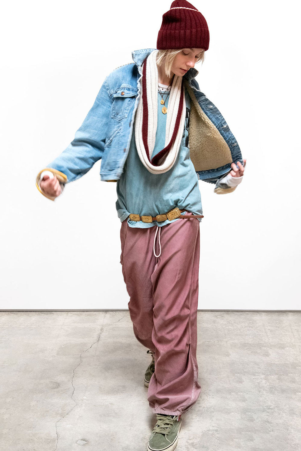 FREECITY Matte Satin Biggy Pant Blush