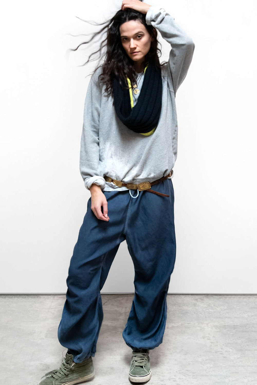 FREECITY Matte Satin Biggy Pant Moonshroom