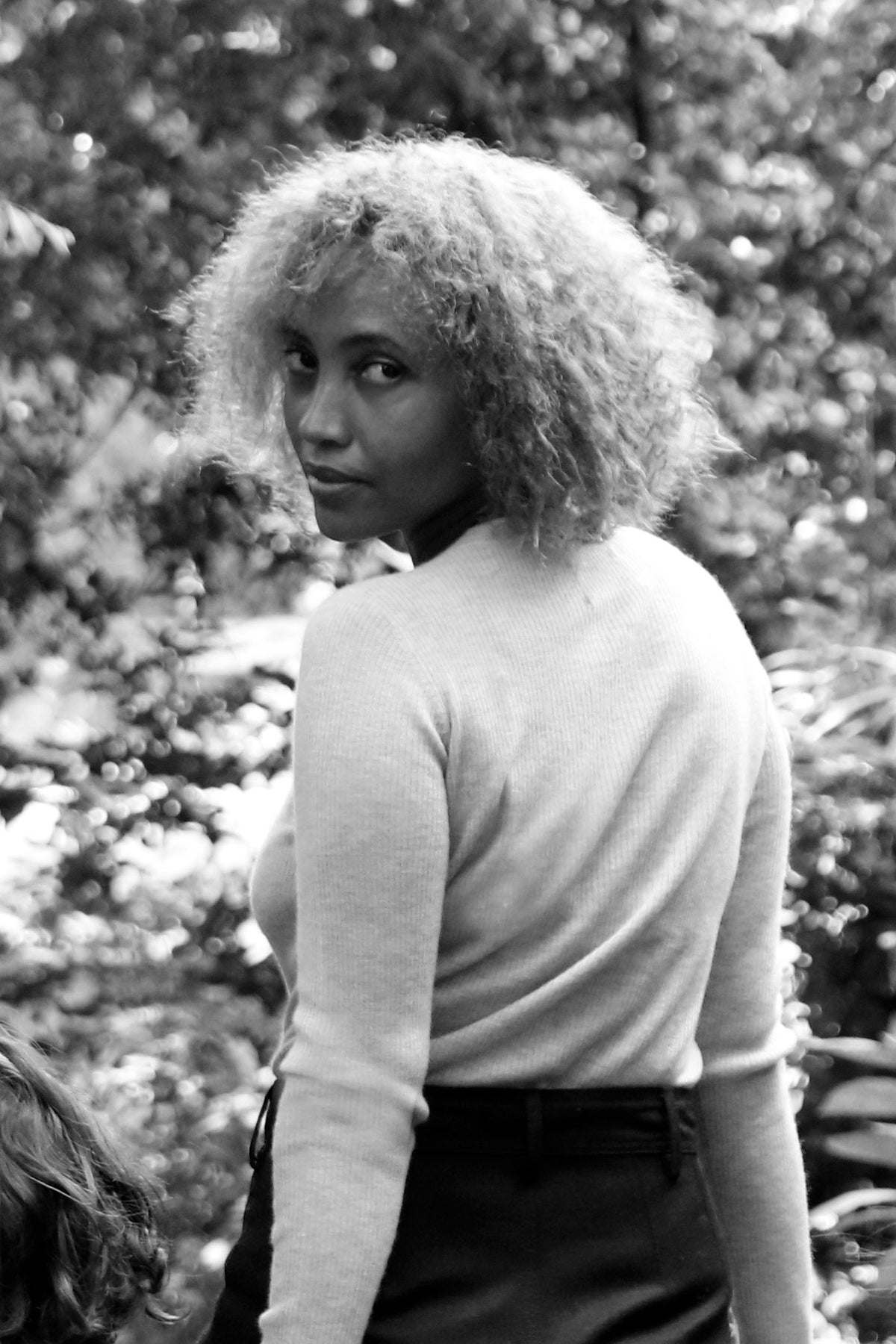 F&amp;H Women Cashmere Rib Tee Black