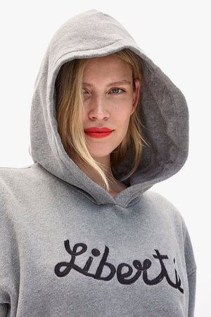 Clare V. Liberte Hoodie Grey Melange