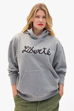 Clare V. Liberte Hoodie Grey Melange