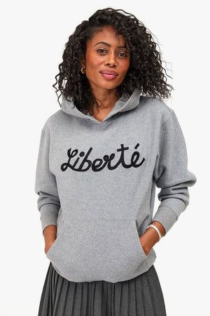 Clare V. Liberte Hoodie Grey Melange