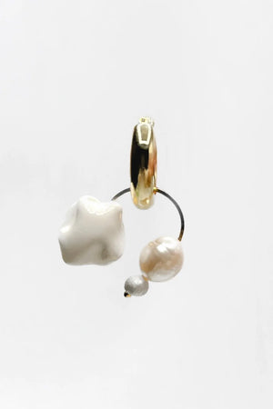 Shooting Star Snowflake Charm White