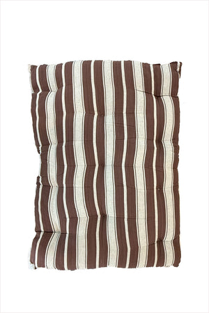Tensira  Pet Bed Chocolate Ecru Stripe