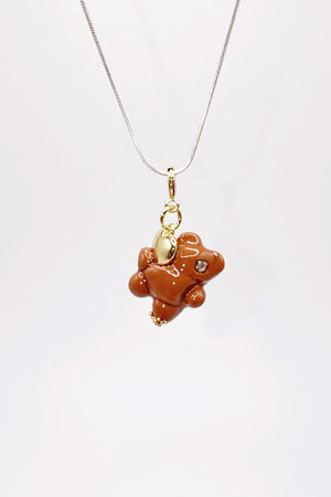 Heart Hugger Bear Charm Brown