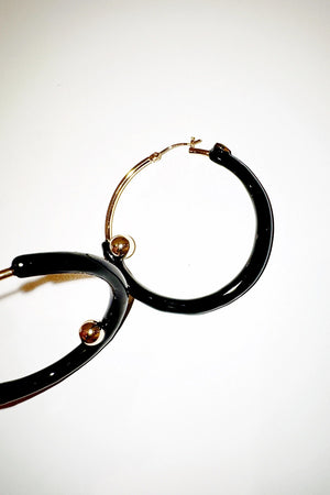 Planet Orbit Earrings Black